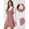 thumbnail image 2 of DARING DIVA Corduroy Button Down Pinafore Overall Dress XL Pink, 2 of 6