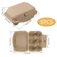 thumbnail image 2 of Egg Storage Tray Rectangular for Refrigerator Organization Khaki with Lid 5Pcs, 2 of 5