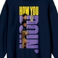 thumbnail image 2 of Friends Tv How you doin' friends character head logo on Navy Long Sleeve Adult Crew neck-XL, 2 of 5