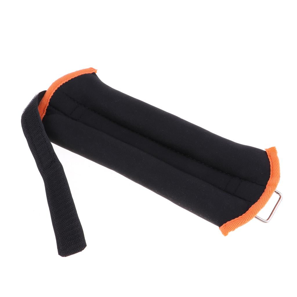 funtasica Set of 2 Ankle / Wrist Weights with Adjustable for Walking, Fitness, And Cardio Exercise (1-1.5lbs, Black) - 1.5 LB