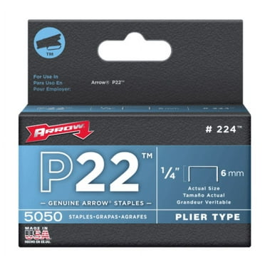 Arrow Fastener Arrow Fastener 224 P22 Staples, 1/4"