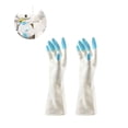 thumbnail image 2 of pares de guantes de limpieza de goma para cocina, reutilizables, antideslizantes para el hogar, 2 of 5