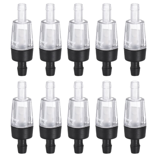 Uxcell 10-Pack Válvula de Aire para Acuario, Accesorios de Bomba de Aire de Plástico para Tanque de Peces de 3/16", Blanco Negro