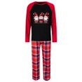 thumbnail image 3 of Odeerbi Christmas Pajamas for Family Holiday Plaid Long Sleeve Family Christmas Pajamas Matching Sets Dad Plaid Printed Loungewear Top Pants Set Two-Piece Sleepwear Xmas PJs Set Red, 3 of 6