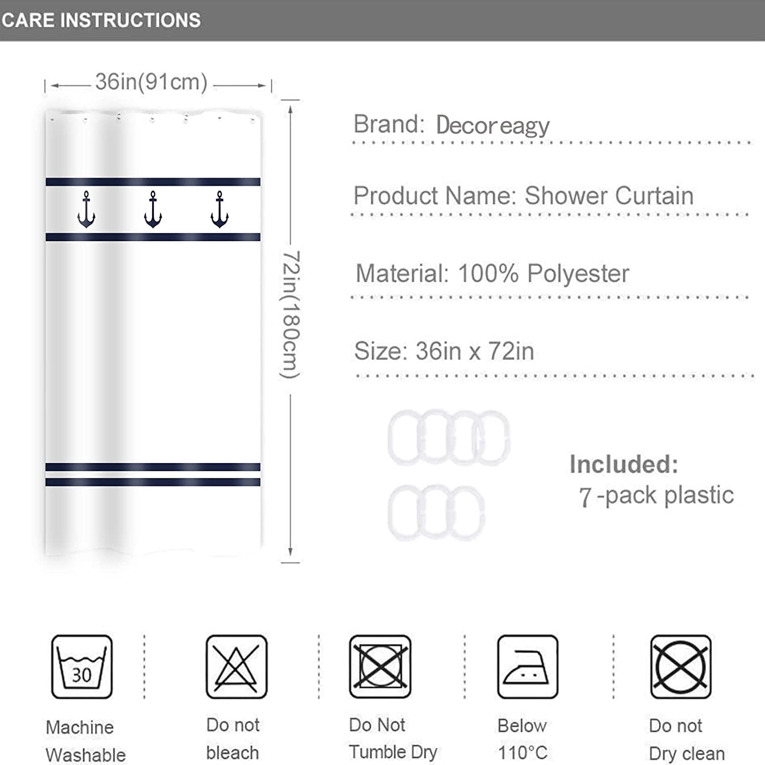 Rustic Nautical Shower Curtain,Lighthouse Sailing Beach Bathroom Shower Curtains,Navy Blue Coastal Bath Curtains Sets with 12 Hooks 72x72in,Waterproof Fabric