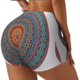 thumbnail image 2 of Naloa Mandala Biker Shorts for Women Seamless Scrunch Short Women’s Yoga Shorts for Gym Running Sport Shorts - Large, 2 of 9