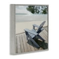 thumbnail image 4 of Stupell Industries Greek Chair Beach Landscape Landscape Painting Gray Framed Art Print Wall Art, 17 x 17, 4 of 10
