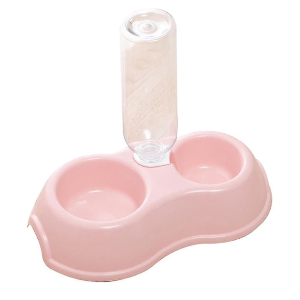 Cuenco para mascotas 2 en 1 con vaso para beber, cuencos dobles para mascotas, juego de cuencos de agua y comida para perros, comedero automático para gatos con dispensador de agua