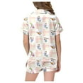 thumbnail image 4 of TZEWGL Pyjamas For Infant Cute Printed Short Sleeve Button Up Top And Shorts 2 Pcs Set Homewear For Kids size 3-4T, 4 of 5