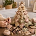 thumbnail image 2 of Christmas 3D Quilted Tree Ornament Craft Kit, Floral Angel Beaded Patchwork Design for Adults and Tabletop Decor, 7.87 in, 2 of 3