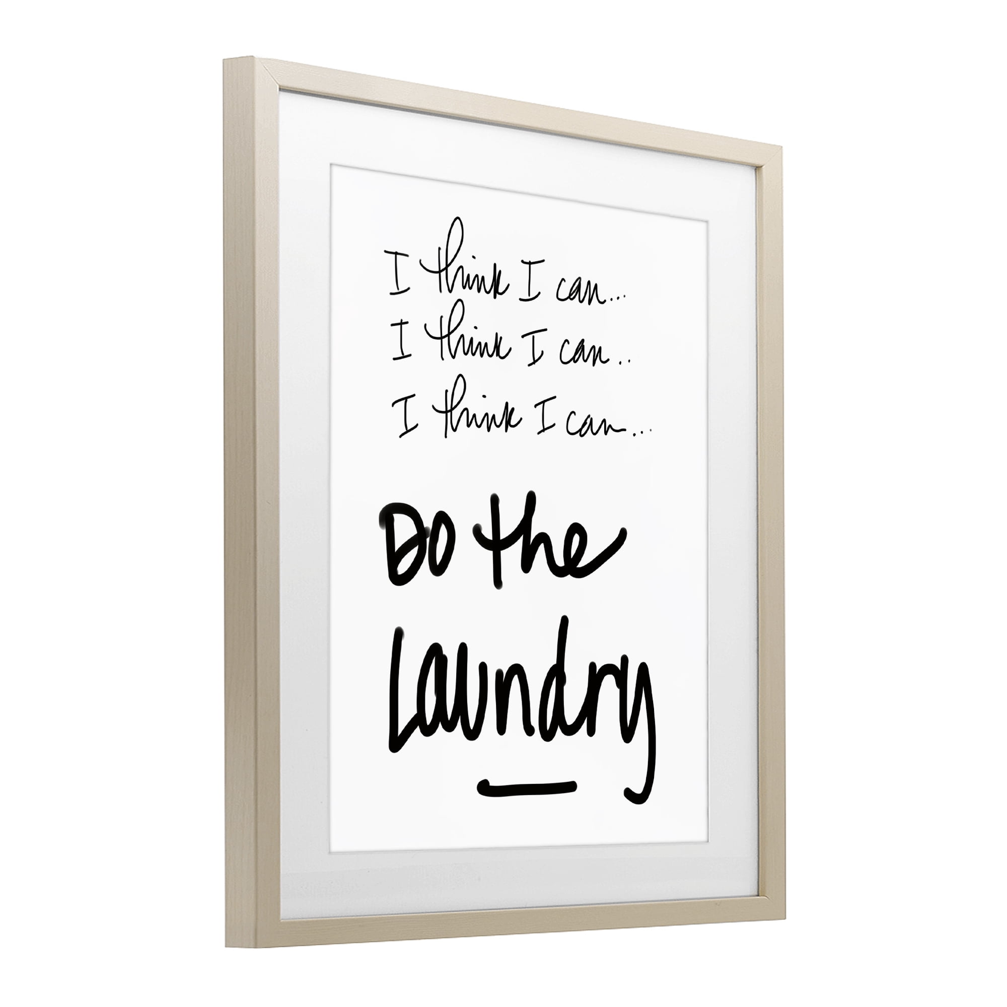 Stupell Industries Think I Can Do Laundry Birch Framed Print Under Glass, design by SD Graphics Studio