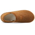 thumbnail image 4 of Pantuflas de lana artificial unisex para hombre y mujer, color marrón 8.5-9.5, 4 of 6