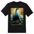 thumbnail image 2 of Plus Size Shirt for Women Oversized Black Tops for Women Short Sleeves Shirt for Women Peacock 1 T Shirt Crewneck Shirt for Women M, 2 of 5