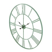 Aspire Home Accents 7845 Solange Round Metal Wall Clock, Blue & Green - 36 in.