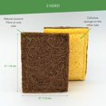 thumbnail image 2 of Biodegradable Sponge, Coconut Fiber with Cellulose Eco Sponge, Natural Sponges for Dishes, Sustainable, Environmentally Friendly Kitchen Scouring Pad, Scratch Free, Compostable, 4 Pack, 2 of 8