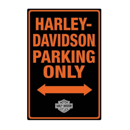 Harley Davidson Neon Signs - Harley-Davidson Tin Sign, H-D Embossed Parking Only Sign, Black 2010971, Harley Davidson