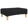 thumbnail image 2 of vidaXL 2-Seater Sofa Bed with Footstool Black Fabric, 2 of 10
