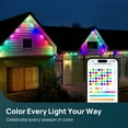 thumbnail image 5 of Linkind HP4C Smart Permanent Outdoor Lights 50ft, Color-Changing LED Strip Lights, IP67 Waterproof, WiFi + Bluetooth, Patio, Garden Decor, Holiday Lighting, 5 of 10