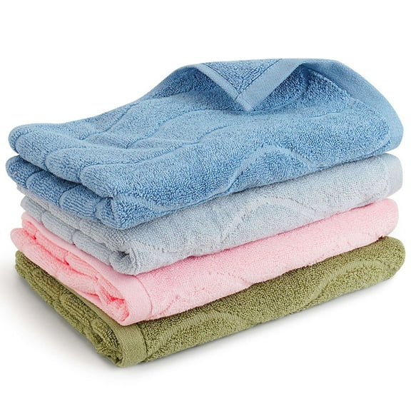 Deago 4 Pack Soft & Absorbent Cotton Hand Towels for Bathroom - Multipurpose Face Towels for Bath, Gym and Spa (14" x 29")