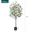 thumbnail image 5 of 2 Pack Artificial Plants 4ft Artificial Eucalyptus Silk Tree in Pot, Faux Plastic Eucalyptus Plant with Durable Plastic Trunk for Home Decor Office House Living Room Indoor Outdoor, 5 of 9