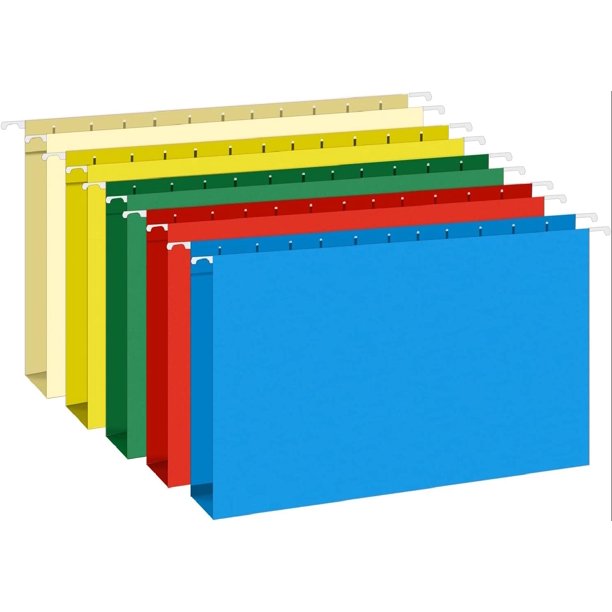 Extra Capacity Legal Size Hanging File Folders, 30 Reinforced Hang