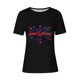 thumbnail image 4 of Tops de Ajuste Suelto para las Mujeres Sudadera Casual Impresa Manga Corta Cuello Redondo Superior, Poliéster, 4 of 4