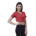 thumbnail image 4 of Moomaya T-shirt Court à Col Rond pour Femmes, Manches Courtes, Été, Coupe Ample, 4 of 7