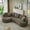 Brown, variant on MAYEERTY Chenille L-Shape Oversized Sectional Sofa, Minimalist Luxury Sleeper Couch for Apartments, 108" W x 63" D x 34" H