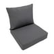 thumbnail image 1 of Juego de cojines de asiento profundos para exteriores, relleno fijo, cojines de repuesto para sofá Gris oscuro, 1 of 9