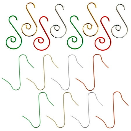 

HOMEMAXS 1 Set 100Pcs Christmas Tree Hanging Hooks Ornament Hangers (Assorted Color)