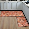thumbnail image 5 of Boho Kitchen Rug and Mat Set of 2 Non-Slip Washable Anti-Fatigue Farmhouse Rug Floor Comfort Mat for Kitchen Sink Front, Laundry, Bathroom, Home Decor, 17x30+17x47inch, 5 of 6