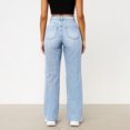 thumbnail image 5 of Yungyresw Women Wide Leg Jeans Y2K Loose Fit Wide Leg High Waisted Baggy Denim Pants Outdoor Fashion Casual Streetwear Blue 2XL, 5 of 5