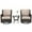 Beige, variant on Coromose Outdoor Rattan Swivel Rocking Chairs, 3-Piece Patio Conversation Bistro Set, Beige