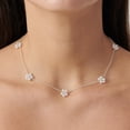 thumbnail image 4 of Collar BSGRL Pearl chapado en oro blanco de 14 quilates para mujer de 16+2 cm, 4 of 6