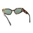 thumbnail image 4 of Womens Mod Squared Cat Eye Plastic Chic Fashion Retro Sunglasses Tortoise - Green, 4 of 4