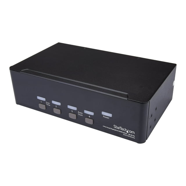 StarTech.com DisplayPort KVM - 4 Port - 4K 60Hz - Dual Monitor KVM - DisplayPort Switch - KVM DisplayPort - Desktop KVM Switch (SV431DPDDUA2)