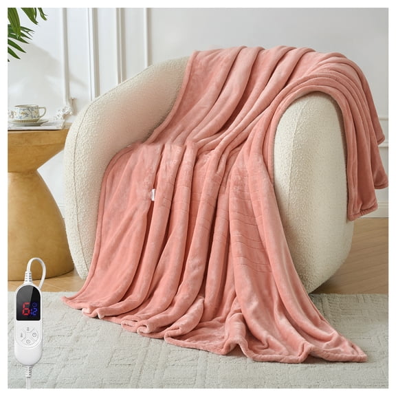 Heated Blanket Electric Throw,50*60,Fast Heating Electric Blanket,12 Time Settings, 6 Heating Settings, Gifts for Grandma