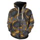 thumbnail image 3 of Sudadera con capucha y cremallera con diseño de dragón samurái y guerrero fantasma para hombre, estilo Harajuku, con estampado 3D de carpa, informal, de manga larga, para primavera, 3 of 5