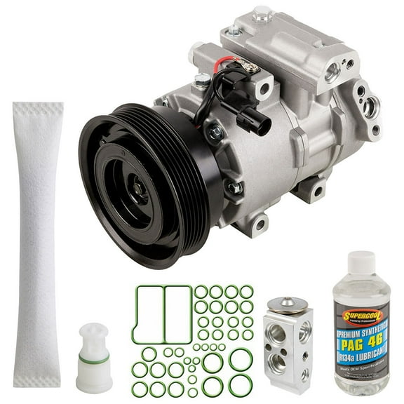 AC Compressor & A/C Kit For Kia Rondo 2.4L 2007 2008 - Includes Drier, Expansion Valve, PAG Oil & O-Ring Seals! - BuyAutoParts