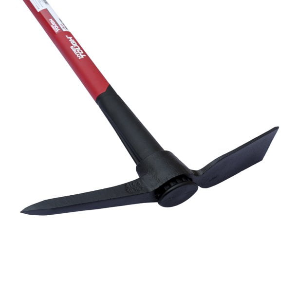 Hyper Tough 2.5 lb Garden Pick Mattock with Fiberglass Handle and High Quality Steel Dual-Sided Head