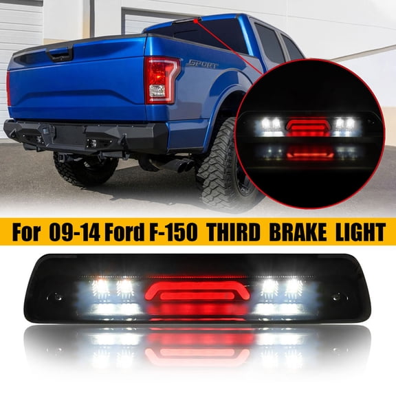 For 2009-2014 Ford F-150 3rd Third Brake Light LED Smoke Rear Reverse Tail Cargo