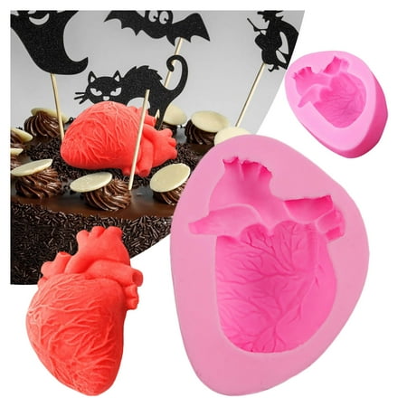 

Kitchen Silicone Cake Halloween Heart Mould Fondant DIY Mold Cake Mould Room Decor Halloween Decorations Party