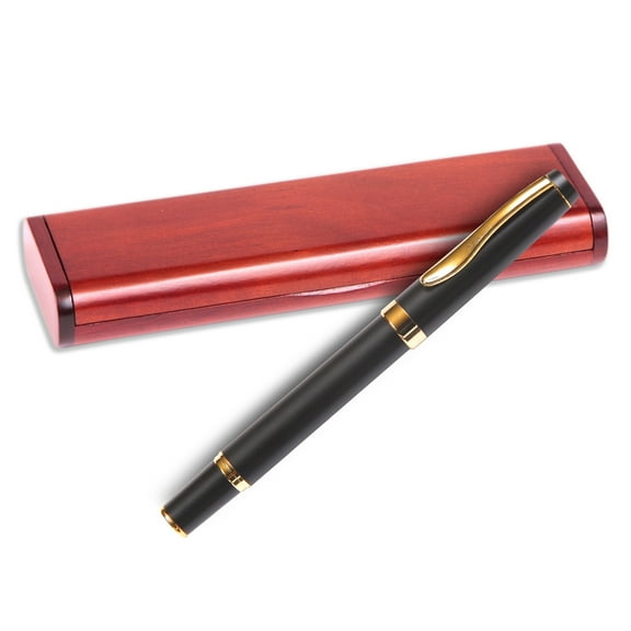 Gripper Roller Ball Pen - Black with OS Single Gift Box Rosewood