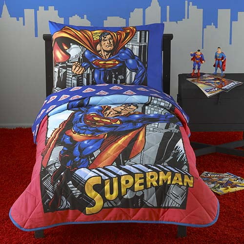 Superman 4 Piece Toddler Bedding Set Walmart Com Walmart Com