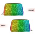 thumbnail image 3 of Easygdp Glitter Rainbow Leather Makeup Bag Zipper Pouch Travel Cosmetic Organizer for Women and Girls, Make up Bag with Zipper, 3 of 8