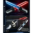 thumbnail image 2 of Retractable Plug-in Lightsaber Toy, Double Bladed Red Blue Light Sword with Sound Effects, Fingertip Rotation, LED Light Saber Set for Cosplay, Party, Gift, Sci-Fi Role Play Light Sabers (1PC), 2 of 7