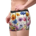 thumbnail image 2 of Balery Colorful Wildflower Meadow Calzoncillos bóxer para hombre, ropa interior de algodón suave y transpirable con cinturilla de nailon-X-Large, 2 of 5