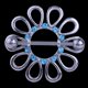 thumbnail image 2 of Anillo de pezón con diamantes de imitación en forma de flor hueca, piercing antialérgico, joyería para el cuerpo (azul), 2 of 5