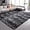 Tie-dyed Dark Grey, variant on Area Rugs 6x9 for Bedrooms, Fluffy Rugs for Living Room Decor, Ultra Soft Anti Slip Shag Fuzzy Carpets，Washable Large Area Rugs for Nursery, Kids, Girls, Boys Coffee