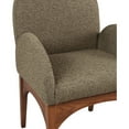 thumbnail image 4 of Meridian Furniture Waldorf Olive Boucle Fabric Dining Arm Chair, 4 of 8